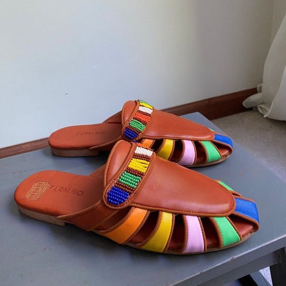 FARM RIO Women Beaded Mules  - NEW NWOB - Picture 6 of 11